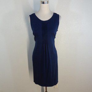 LANDS END Womens Navy Blue Cotton Jersey Swim Cover-Up Dress M